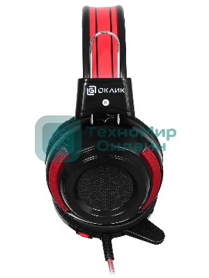 Проводные наушники Oklick HS-G300 черный/красный, полноразмерные, Jack 3.5 мм
