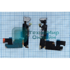 Шлейф разъема питания с аудио-разъемом для iPhone 6 Plus серый