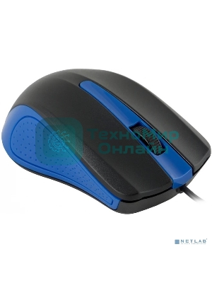 Мышь проводная Acer OMW011 черный/синий, 1200 dpi, USB, кнопки - 3