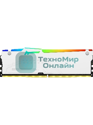 Оперативная память Kingston Fury Beast, DDR5, 32Gb (2x16GB), 5600MHz, CL36, DIMM, радиатор, RGB, белый