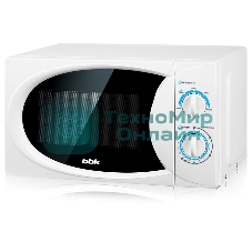 Микроволновая печь BBK 20MWS-710M/W белый, 20 л, 700 Вт, переключатели - поворотный механизм