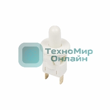 Выключатель-кнопка Rexant 250V 2.5А (2с) ON-(OFF) Б/Фикс белый (мебельная)