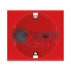 Розетка 1-м СП Viva 2мод. защ. шторки с заземл. красн. ДКС 45015