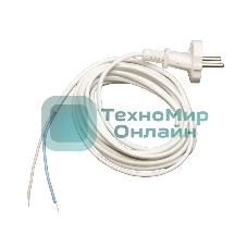 Шнур с электр. вилкой (ПВС-ВП 2х0.75) 2.2м бел. UNIVersal 9632166