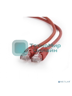 Патч-корд UTP Cablexpert cat.6, 0.5м, литой, многожильный, красный