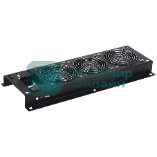 Панель вентиляторная ITK (FM05-31M) 3 вент. черный (упак.:1шт)