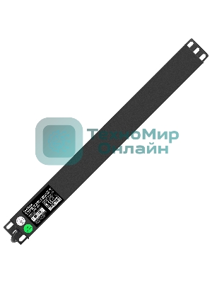 Блок розеток с сетевым фильтром (Surge Protect) и выключателем с подсветкой ExeGate ServerPro PDU-19H805 Al-8S-EU3CU-SW-SPD1 (19