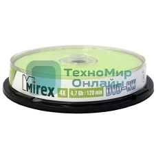 Диск DVD-RW Mirex 4.7 Gb, 4x, Cake Box (10), (10/300)