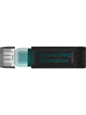 Флешка USB Kingston DataTraveler DT70 (DT70/128Gb), 128Gb, USB Type-C 3.2, R/W 70/45, черный