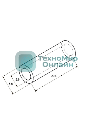 Гильза ГМЛ Rexant 2,5-2,6 (2,5 мм² - Ø 2,6 мм) ГОСТ 23469.3-79 (в упак. 10 шт.)