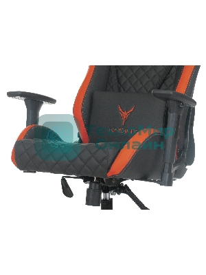 Кресло Knight OUTRIDER черный/красный, экокожа, 120 кг, механизм качания