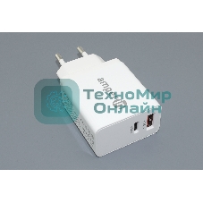 Блок питания (сетевой адаптер) Amperin USB-А, USB-C (YDS-TC045-011) 45W, белый