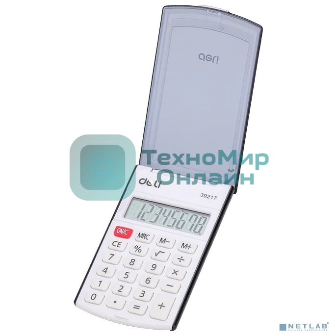 Калькулятор карманный Deli E39217/BLACK черный 8-разр. 1189155