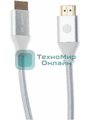 Кабель аудио-видео Cactus CS-HDMI.2.1-1.8 HDMI (m)/HDMI (m) 1.8м. позолоченные контакты серебристый