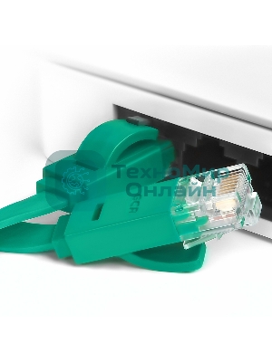 Патч-корд Greenconnect плоский прямой PROF15.0m UTP медь, cat.6, зеленый, позолоченные контакты, 30 AWG, Premium ethernet high speed 10 Гбит/с, RJ45, T568B (GCR-LNC625-15.0m)
