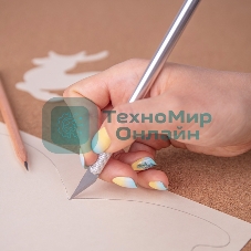 Нож с перовым лезвием 5 запасных лезвий (скальпель) Rexant