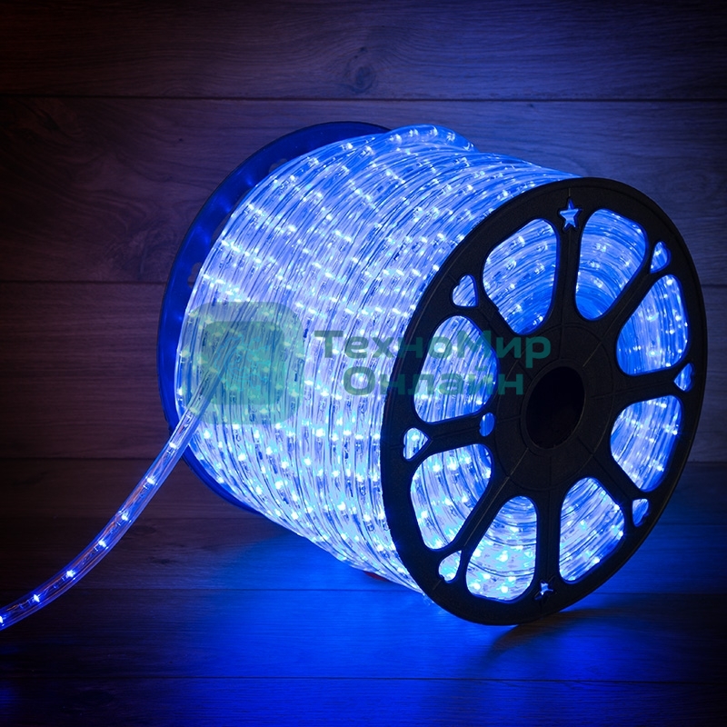 Дюралайт Neon-night LED, эффект мерцания (2W) - синий, 36 LED/м, бухта 100м