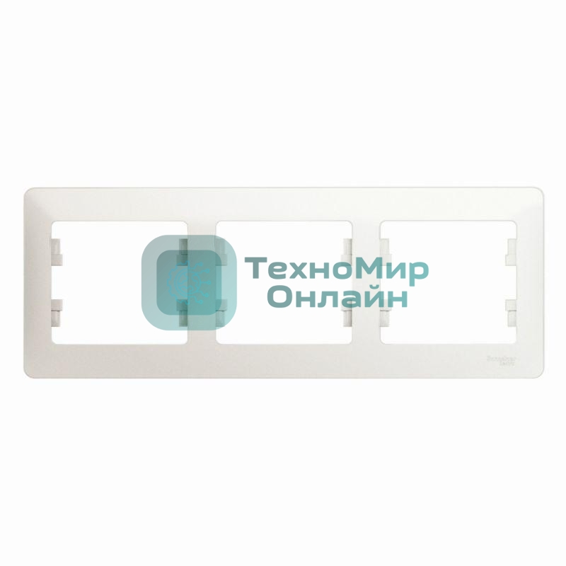 Рамка 3-м Glossa горизонт. перламутр SchE GSL000603