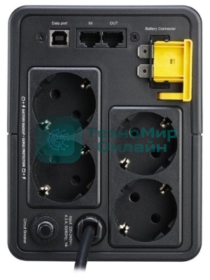 Источник бесперебойного питания APC Back-UPS BX950MI-GR 520Вт 950ВА черный
