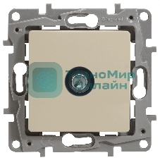 Розетка телевизионная проходная, 15дБ, сл. кость ETIKA Розетка TV проходная, 15дБ, сл. кость