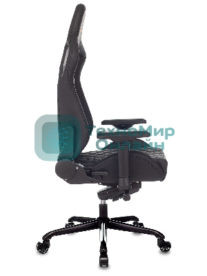 Кресло игровое Knight TITAN черный ромбик эко.кожа с подголов. крестовина металл