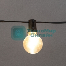 Уличная гирлянда Neon-night Лофт 7,5м, черный ПВХ, 25 прозрачных ламп, теплый белый, влагостойкая IP44