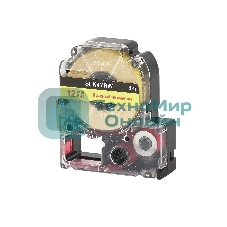 Кассета с лентой S'OK by Sakura Printing K4YRW для Epson, красный на желтом, 12мм/8м