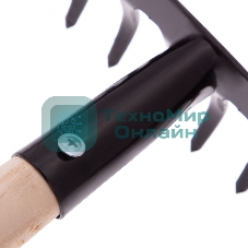 Грабли Сибртех стальные, 360х1300 мм, 14 прямых зубьев, деревянный черенок