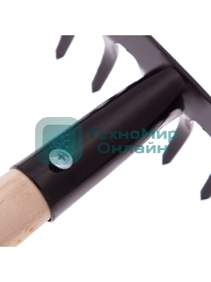 Грабли Сибртех стальные, 360х1300 мм, 14 прямых зубьев, деревянный черенок