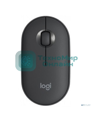 Мышь беспроводная Logitech Pebble M350 графитовый, 1000 dpi, радиоканал, Bluetooth, USB, кнопки - 3