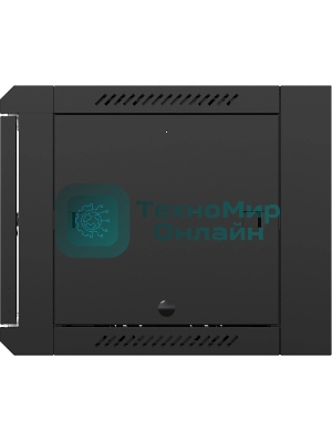 Шкаф коммутационный NTSS NTSS-W9U6045GS-BL настенный 9U 570x450мм пер.дв.стекл 60кг черный 350мм 20.1кг 220град. 370мм IP20 сталь