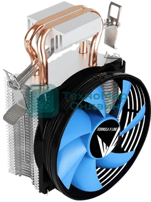 Кулер для процессора AeroCool/Formula Verkho 2 серебристый, 90 мм, алюминий/медь, 2000 об/мин, 25 дБ, 4 pin, 110 Вт, 125 мм