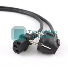 Кабель питания Cablexpert PC-186-10, 3.0м, Schuko- C13, 6А, черный, с заземлением