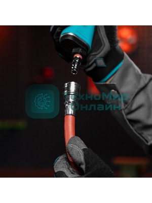 Шланг пневматический резиновый Stels 57021 10x16мм, 24 бар, армированный, быстросъем, 10 м