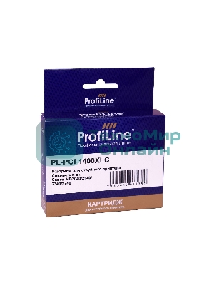 Картридж струйный ProfiLine PL-PGI-1400XLC для принтеров Canon MB2040/MB2140/MB2340/MB2740 с чернилами Cyan