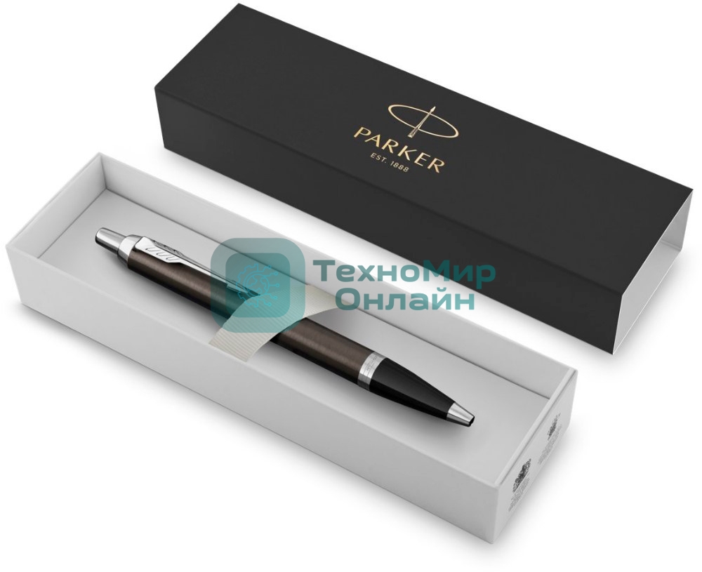 Ручка шариковая Parker IM Core K321 (CW1931671) Dark Espresso CT, M, синие чернила, подарочная коробка