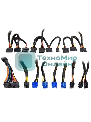 Блок питания ExeGate 700PPX (EX220362RUS), 700Вт, 135мм, модульный, черный