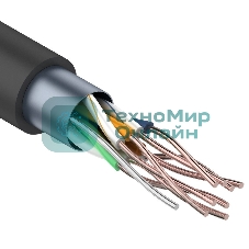 Кабель витая пара Rexant FTP 4PR 24AWG, cat.5e наружный (OUTDOOR) (бухта 305м) (в коробке)