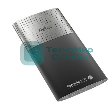 Внешний SSD Netac Z9, 128 Gb, USB 3.2 Gen 2 Type-C, R/W 550/480, черный