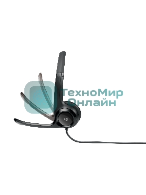 Гарнитура проводная Logitech Headset H390 USB черный