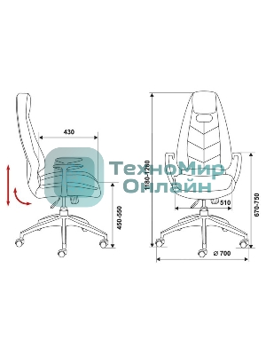 Кресло Бюрократ Zen/Black черный, кожа