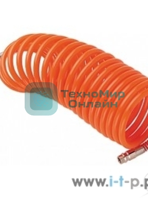 Пневматическое оборудование FUBAG Шланг спиральный с фитингами [170305] рапид_полиуретан_15бар_8х12мм_10м