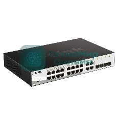 Коммутатор D-Link Gigabit Smart Switch with 16 10/100/1000Base-T ports and 4 Gigabit MiniGbIC (SFP) ports