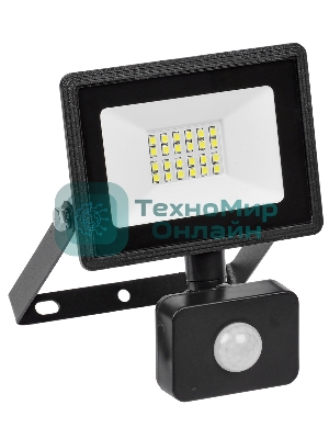 Прожектор IEK LPDO602-30-65-K02 СДО 06-30Д светодиодный черный с датчиком движения IP54 6500K