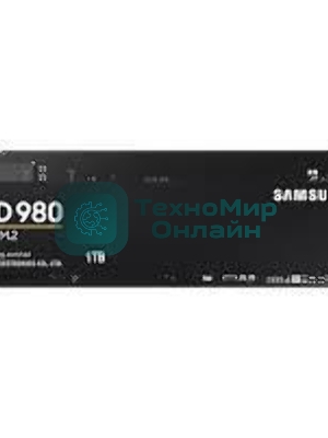 Накопитель SSD Samsung 980, 1000Gb, PCIe 3.0 x4, M.2 2280, NVMe, R/W 3500/3000