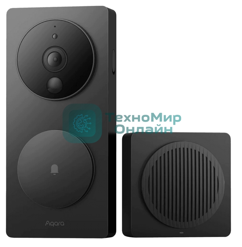 Видеодомофон Aqara Smart Video Doorbell G4, в составе комплекта модели SVD-KIT1 с повторителем Chime Repeater модели SVD-C04