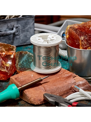 Припой Rexant ПОМ-3, 500г, Ø2мм, (олово 97%, медь 3%), бессвинцовый, ГОСТ 21931-76, катушка