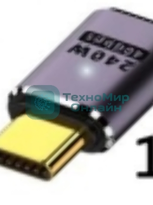 Переходник USB 4 Type-C прямой папа-мама