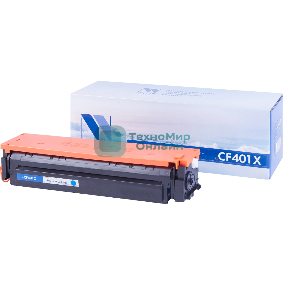 Картридж лазерный NVPrint совместимый HP CF401X Cyan для CLJ Color M252, MFP M277 (2 300k)