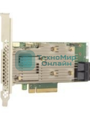 Контроллер MegaRAID 9460-8I SGL (05-50011-02), PCIe 3.1 x8 LP, SAS/SATA/NVMe, RAID 0,1,5,6,10,50,60, 8port(2 * int SFF8643), 2Gb Cache, 3508ROC